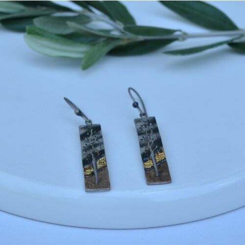 Handmade silver earrings free shipping from Turkey