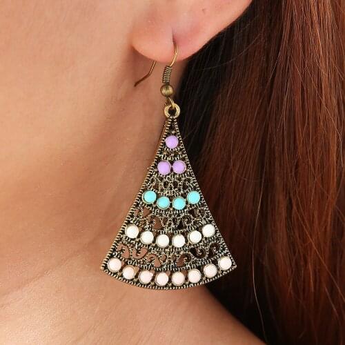 ECHSUN alloy earrings rhinestones bohemian pendientes kolczyki aretes brincos aros womens fashion jewelry wholesale on sale