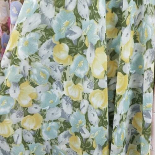 Chiffon Fabric Fresh Flowers Spring and Summer Shirt Skirt Dress High-grade Printing Fabric