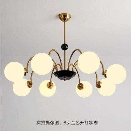 Modern Living Room Chandelier Lighting Nordic Glass BaLL Light Fixture Gold/Chrome Chandelier Lamp Luster Luminaire Lampara