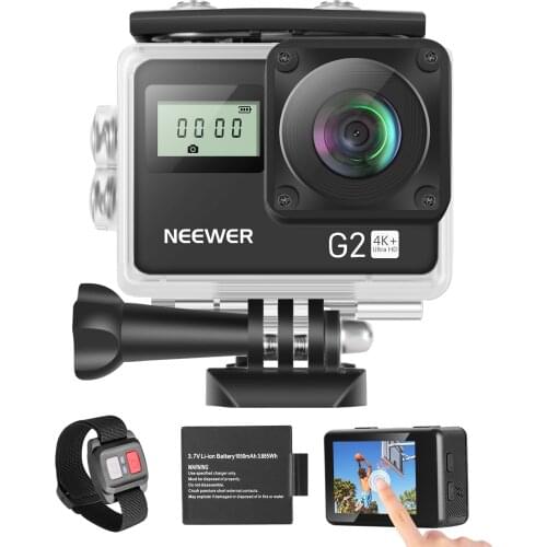 Neewer G2 4K WiFi Sports Action Camera with Touch Screen Ultra HD DV Camcorder 30FPS EIS 170 Degree Wide Angle WiFi Sports Cam