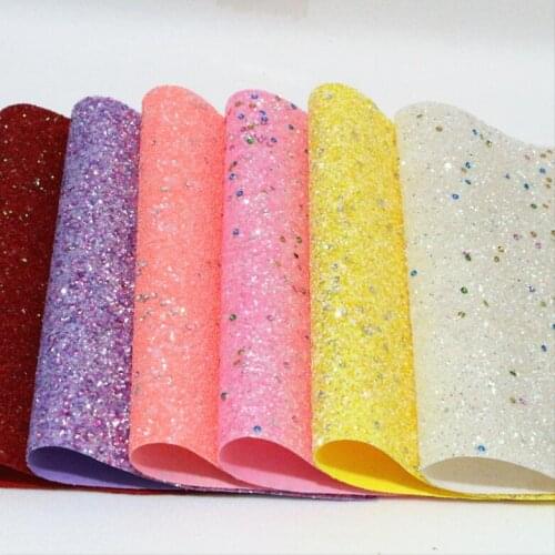 1PCS 21X29cm Glitter Synthetic Leather Faux Leather Fabric For Handmade Bags DIY Hairbows DIY material