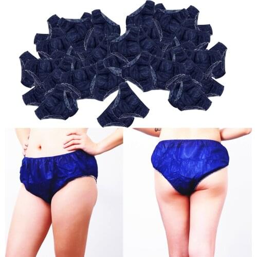 Pack of 100 Women Disposable Nonwoven Paper Brief Panties Hygiene Care Underwear