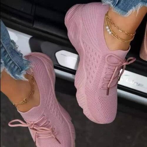 2021 Women Shoes Breathable Lightweight Sneakers for Cushion Woman Fashion Female Net Casual Zapatos De Mujer