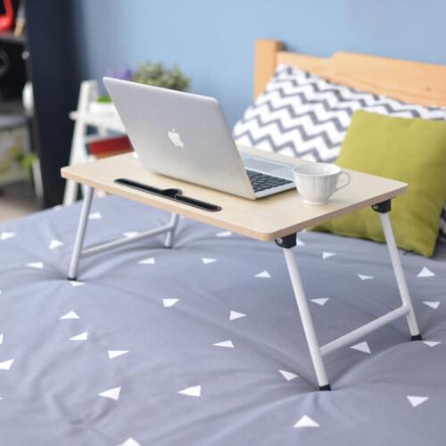 Movable Laptop Desk Portable Computer Desk Lazy Desk Small Table Use On Bed Simple Design Folding 40x60cm
