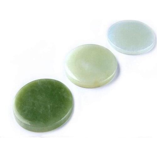 10 Pcs Hot Sale 4.8CM Width Natural Jade Stone for Eyelash Keep the Glue Cool Stone Holder for Eyelash By Free Shipping