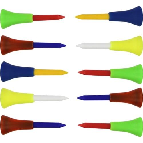 10pcs Golf Tees Plastic Golf Tees Ball Nail For Rubber Cushion Top Tee