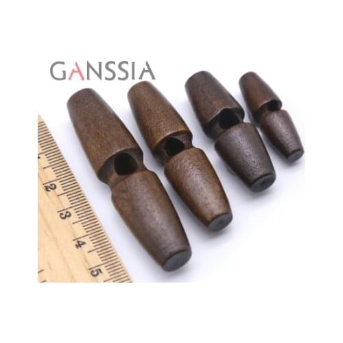 20Pcs/lot Natural Color Unusual Shape Horn Buttons Wooden Sewing Button for Garment Scrapbooking DIY Accessories(KK-361)