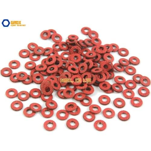 4000 Pieces M2.5*5.5*0.8mm Red Paper Washer Insulation Washer