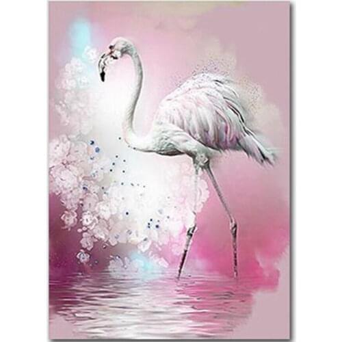 DIY Diamond Painting Flamingo Animal Diamond Embroidery Cross Stitch kits full round square diamond Mosaic decor 5D Needlework