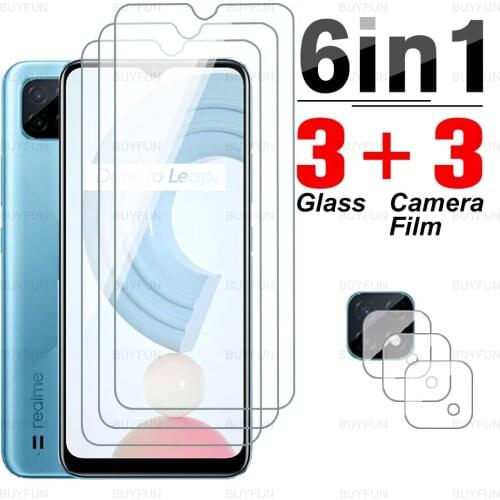 6in1 Camera Lens Film For Realme C21 6.5inch HD Front Tempered Glass for oppo realme realmy c 21 21c c21 safety screen protector