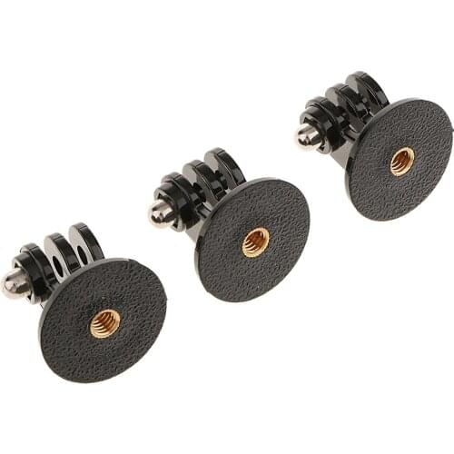 3pcs Tripod Mount Adapter Camera Tools Suitable For Go Pro Hero-Black