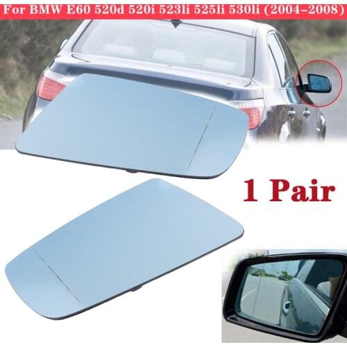 1 Pair Car Wide Angle Heated Rearview Door Mirror For BMW E60 525i 528i 530i 535i 550i E61 645i 650i 2004-2008 Left / Right Side