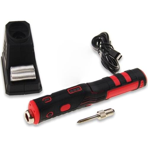 New 480℃ Cordless Wireless Soldering Iron USB Rechargeable With Bright LED Light/Soldering Tip/Stand/Soldering Wires DIY Tool