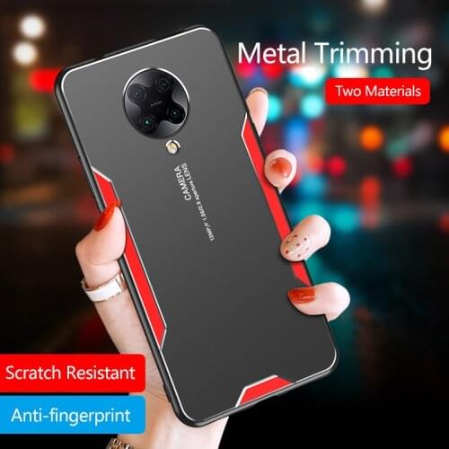 Phone Case for Xiaomi Poco F2 Pro Case Cover Metal Panel TPU Silicone Frame Case for Xiaomi Poco X3 NFC Pocophone F2 Pro X2 K30