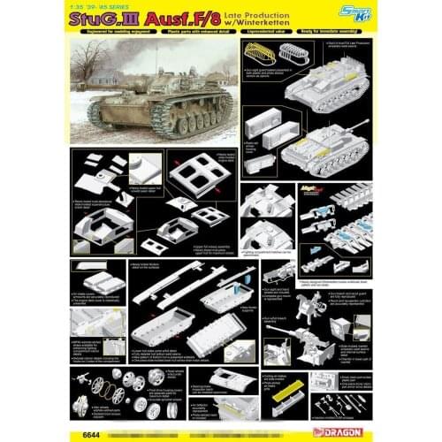 DRAGON 1/35 6644 StuG.III Ausf.F/8 Late Production w/Winterketten