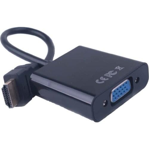 Elistooop HDMI-Compatible Male to VGA RGB Female VGA Video Converter adapter HDMI-Compatible Cable HDTV Monitor for PC TV BOX