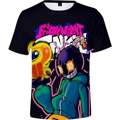 Trend Anime Friday Night Funkin T Shirt Summer Whitty 3D Short Sleeve Men & Women Tees Fashion 3D Print Clothes Y2K Kawaii Tops