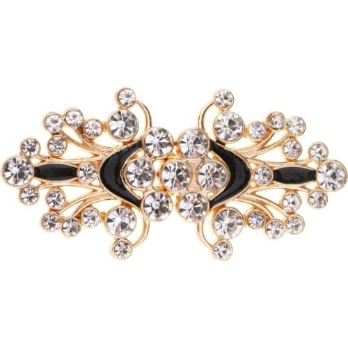 Rhinestone Crystal Bridal Wrap Closure Hook Eye Clasp Sweater Sewing Button