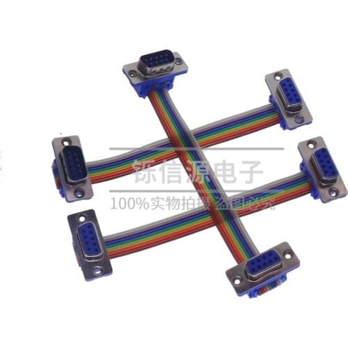 1pcs DB9 Series Cable D-Sub serial port connector adapter rs232 com Extension Cable male to female to male and female