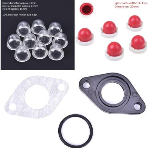 10/5pcs 19/20mm Carburetor Primer Bulb Caps Spare Parts Small Fuel Pump For Chainsaws Blower Trimmer Brushcutter Replace