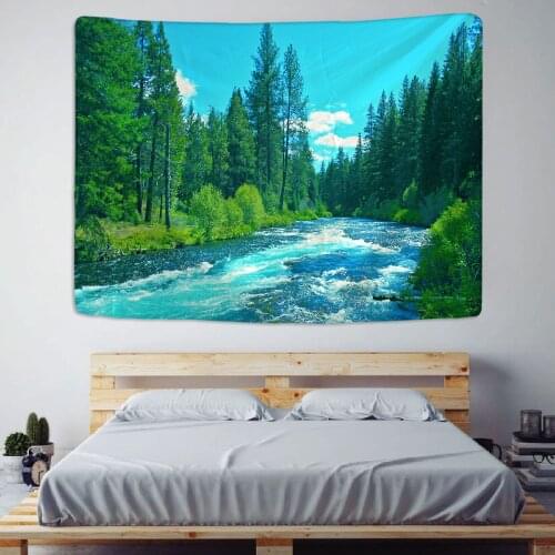 Beautiful Natural Forest Printed Large Wall Tapestry Cheap Hippie Wall Hanging Bohemian Wall Tapestries Mandala Wall Art Decor