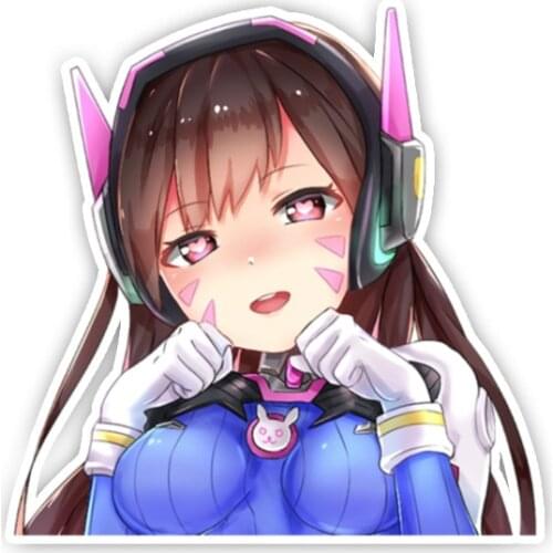 Creative with Headphones Sexy Anime Girl Car Sticker PVC Personality Fashion Auto Window Exquisite Decal Waterproof Decoration