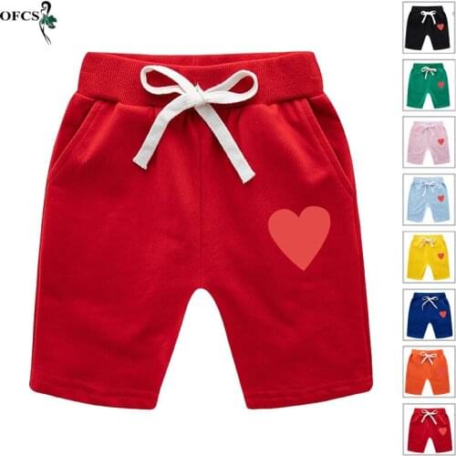 Hot Summer Boys Girls Beach Shorts Solid Color Kids Cotton Soft & Comfortable Short Sports Pants Elastic Waist Children Panties