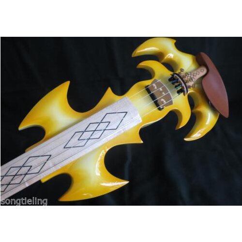 Best model fancy SONG Brand Crazy-1 art streamline yellow 4/4 electric violin