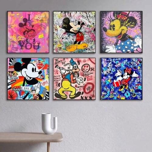 Cartoon Mickey Mouse Disney Full Square&Round Diamond Painting 5D Diamond Embroidery Mosaic Cross Stitch Kits Home Decor Gift