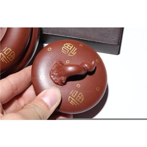 Wholesale tea cans of Yixing Yixing tea pot pot full catty installed bright glaze mixed batch