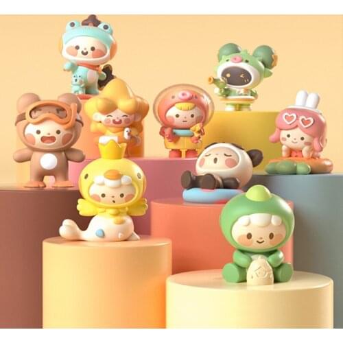 Original Mini World Holiday Series Blind Box Toys Doll Random one Cute Anime Figure Gift Free shipping