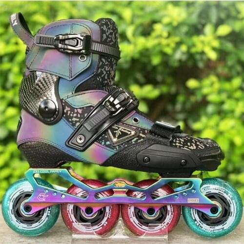 Original 2021 Reflective Carbon Fiber Skates Carbon Cuff Slalom Inline Skate Child Adult Roller Skating Shoes Sliding Patines