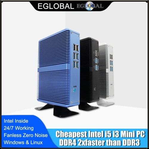 [Processor Core i3 7100U i5 7200U]Gaming Mini PC Mini Computer Nuc Fanless Micro PC Win 10 TV Box WiFi VGA HDMI CE FCC ROHS HTPC