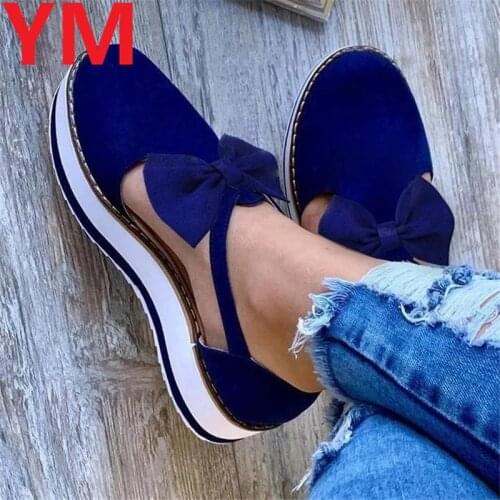 Bow Spring Summer Shoes Women Hemp High Heel Platform Outdoor Leisure Buckle Slippers Beach Sandals Ladies Sexy T-Strap Sandals