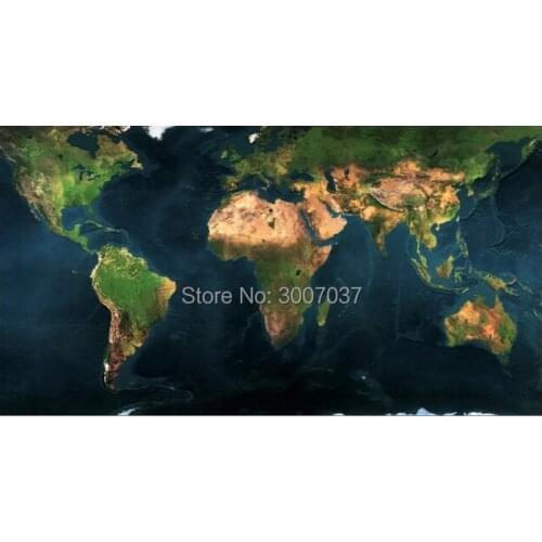 Modern Canvas Pictures Hand painted Wall Art Retro World Map Oil Painting on Canvas For Living Room Home Decoration Posters