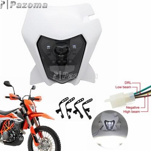 Motocross LED Headlight Enduro Headlight Fairing Headlamp Mask For XC/XC-W/XC-F/XCF-W EXC/ECX-F SX/SX-F 150 250 300 350 450