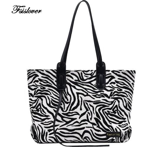 Vintage Zebra pattern Womens Handbags Designers Luxury Handbags Women Shoulder Bags Female Top-handle Bag Fashion Brand Handbag
