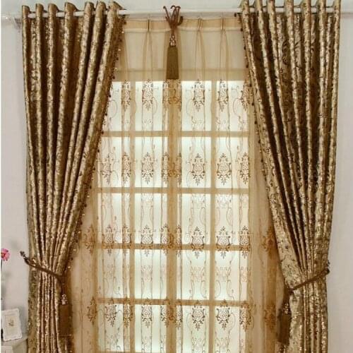 Europe type Curtain sitting room the bedroom French window shading velvet fabric Bronzing printed cloth curtain/tulle