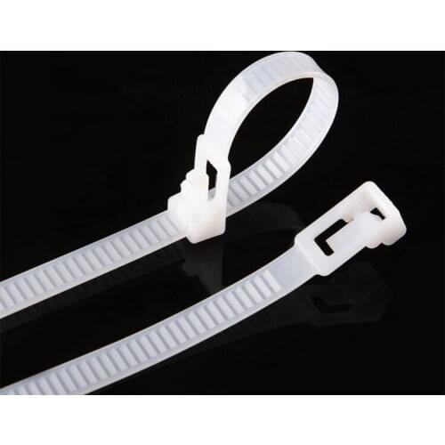100PCS 5*200MM Releasable Cable Ties Reusable Colored Plastics Cable Ties Loop Wrap Nylon Zip Ties Bundle Ties