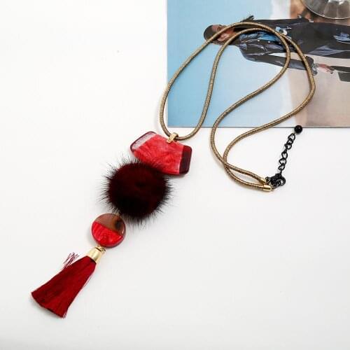 2019 New Arrival Female Pendant Necklace Tassel Long Winter Sweater Chain Necklace Women Necklaces Wholesale Sales