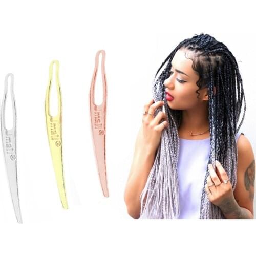 3Pcs Dreadlock Interlocking Needles Tool Sisterlocks Crochet Braid Hair Curved Weaving Hair Interlocks Needle for Your Locs Easy