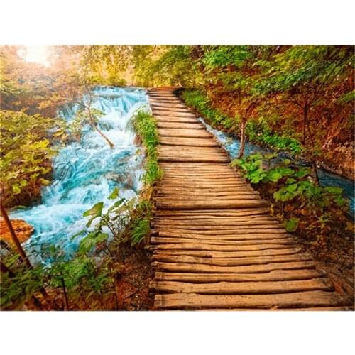 5d Diamond Painting Nature Landscape DIY Handmade Gift Full Square/Round Diamond Embroidery Bridge Forest Home Decor