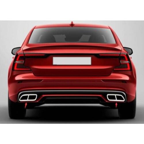 For VOLVO S60L S60 V60 S90 V90 XC90 XC60 2014-2021 Exhaust Decoration Tail Throat Bright Silver Chrome Styling Accessories JC
