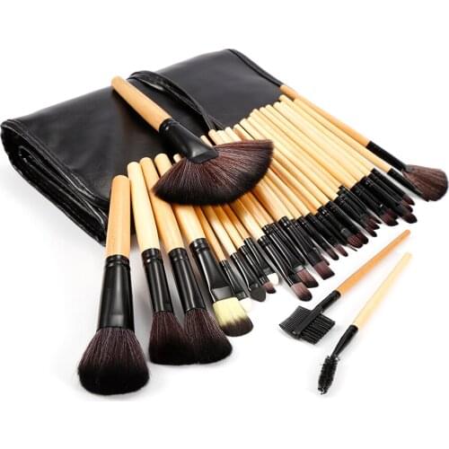Makeup Brushes with Bag Contour Foundation Powder Eyeshadow Lip Blush Makeup Tool 24pcs