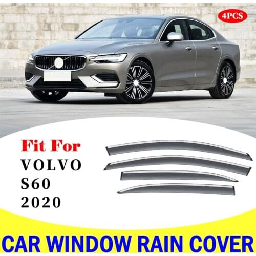 FOR Volvo S60 2020 window visor car rain shield deflectors awning trim cover exterior car-styling accessories parts