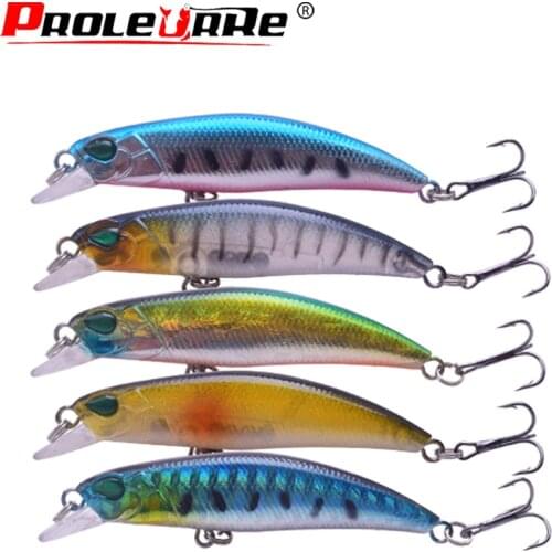 5Pcs/lot 65mm 3.8g Fishing Lure Kit Minnow floating Lure Isca Crankbait Bait Pesca Jig Fishing Hook Set With Fishing Tackle