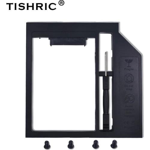 New Universal Plastic 2nd HDD Caddy 12.7mm SATA 3.0 for 2.5'' 7/ 9/9.5/12.5mm SSD CD DVD to HDD Case Enclosure CD-ROM Optibay