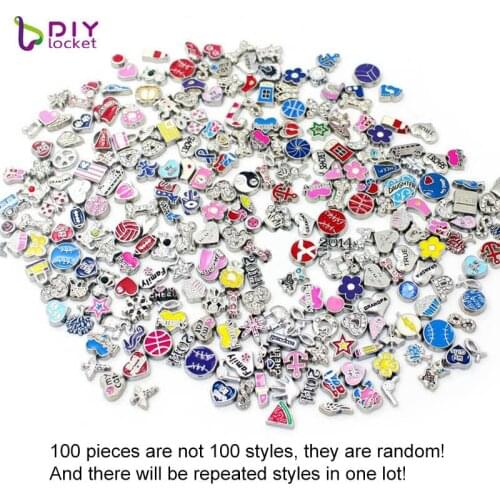 New Sale Floating Charms "Mix Style" Zinc Alloy Fit Floating charm lockets & Floating locket bracelet LSFC115*100