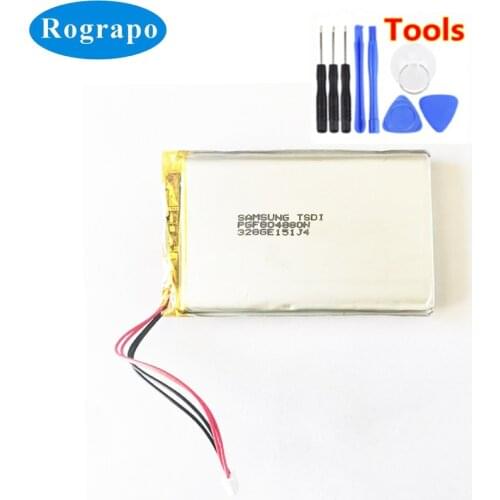 New Battery For opus 1 2 MP3 Accumulator 3.7V 5000mAh Replacement Batterie 4-wire Plug+tools